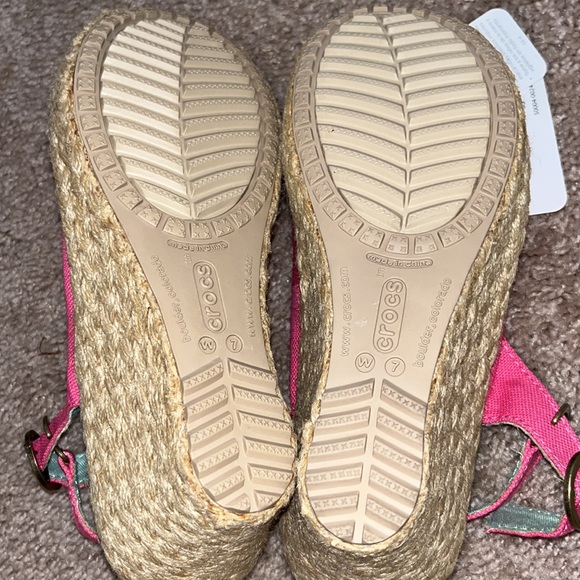 CROCS A-Leigh linen wedges - Picture 2 of 7